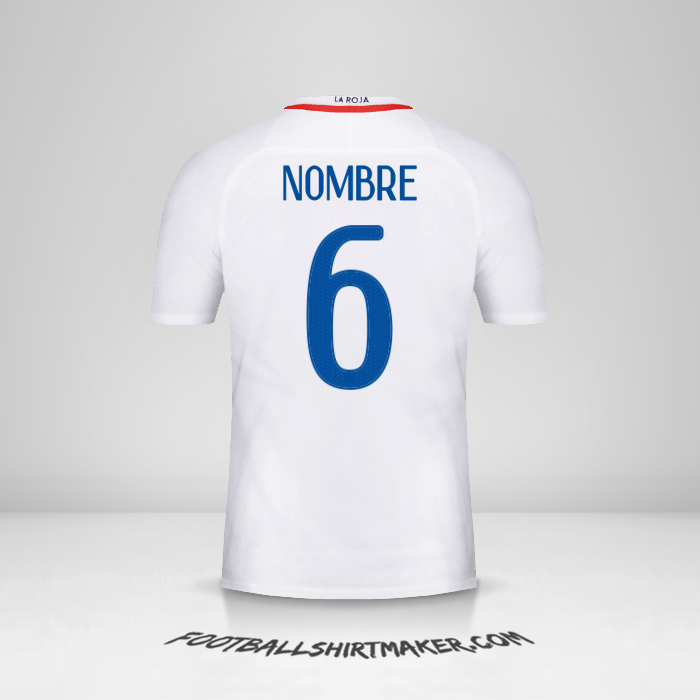 Jersey Chile 2016 Visita -  nombre - 6