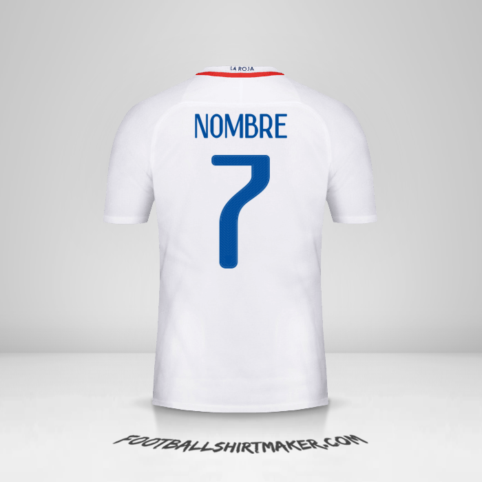 Camiseta Chile 2016 Visita -  nombre - 7