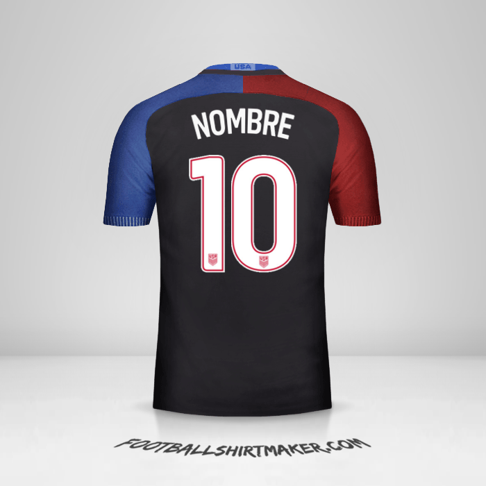 Jersey Estados Unidos 2016/17 Visita -  nombre - 10