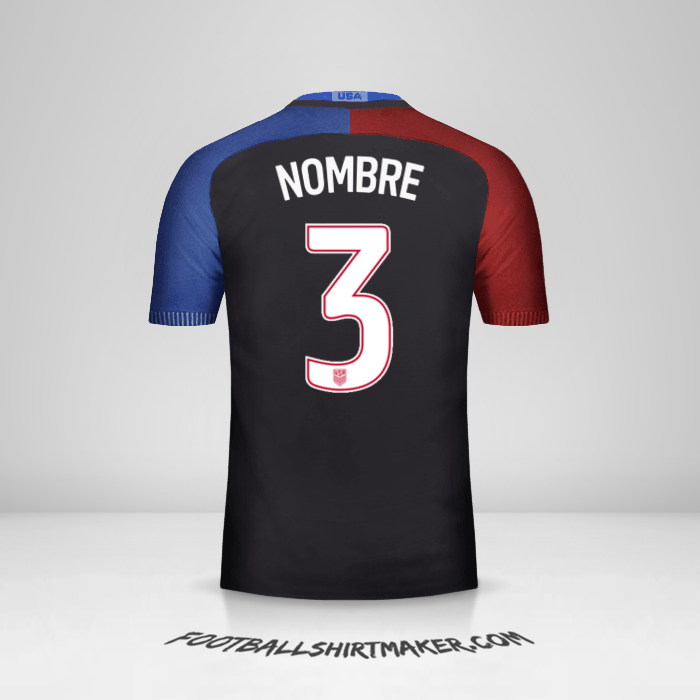 Camiseta Estados Unidos 2016/17 Visita -  nombre - 3