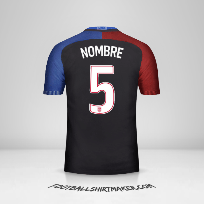 Jersey Estados Unidos 2016/17 Visita -  nombre - 5