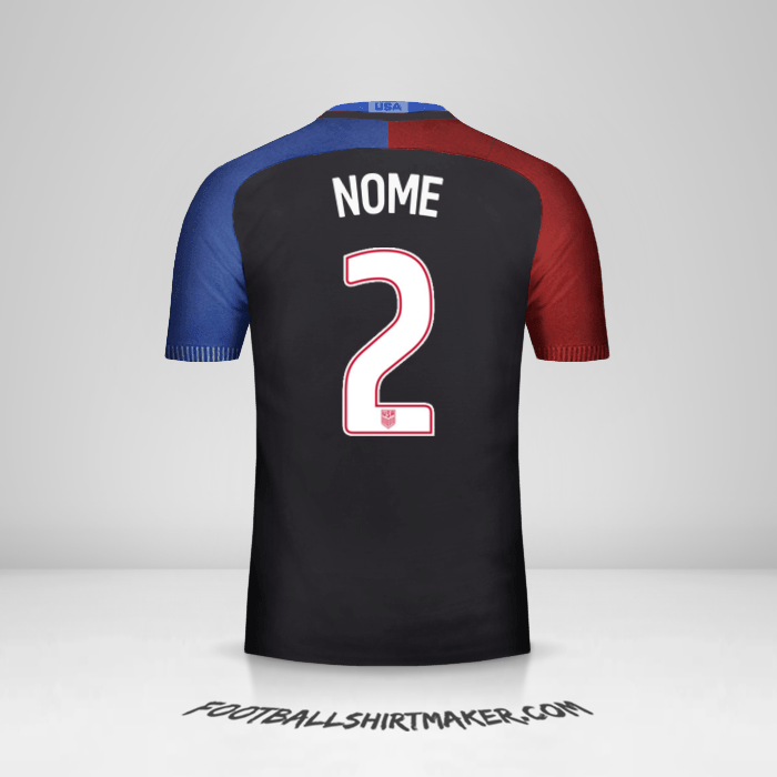 Maglia Stati Uniti 2016/17 Seconda -  nome - 2