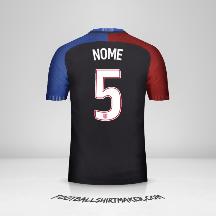 Maglia Stati Uniti 2016/17 Seconda -  nome - 5
