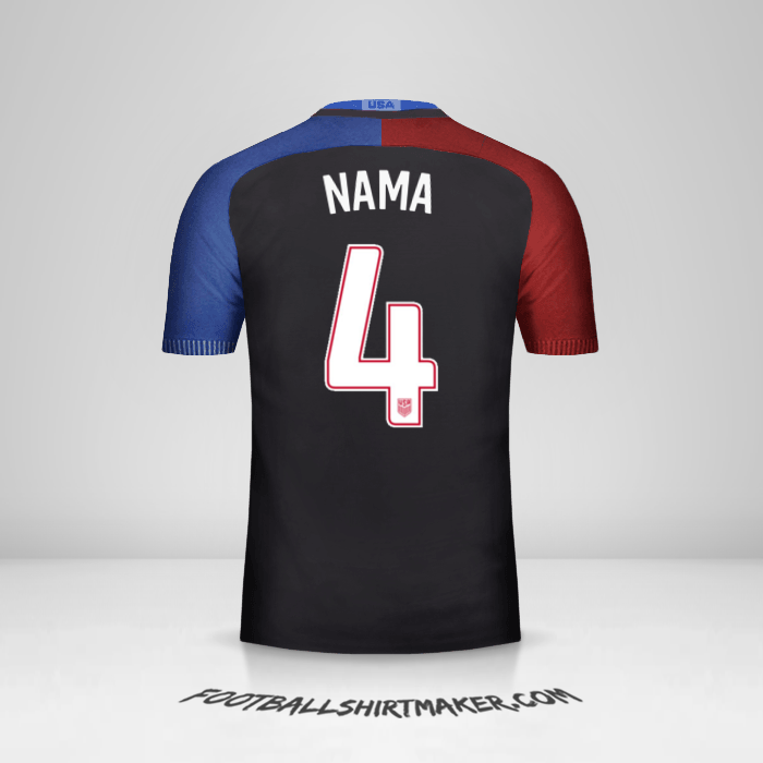 Jersey Amerika Serikat 2016/17 Alternatif -  nama - 4