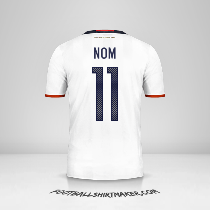 Maillot Colombie 2016 -  nom - 11