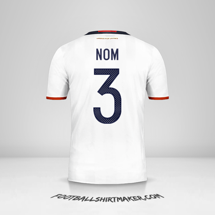 Maillot Colombie 2016 -  nom - 3