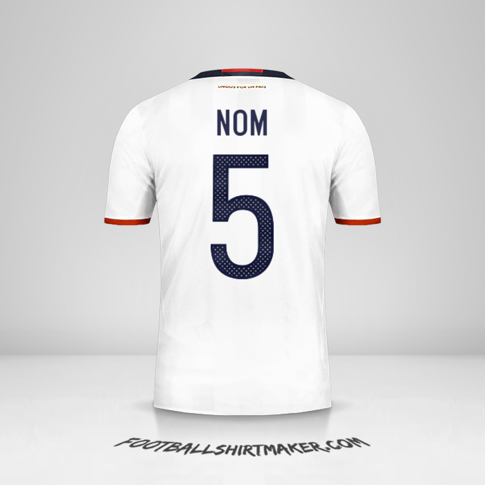 Maillot Colombie 2016 -  nom - 5
