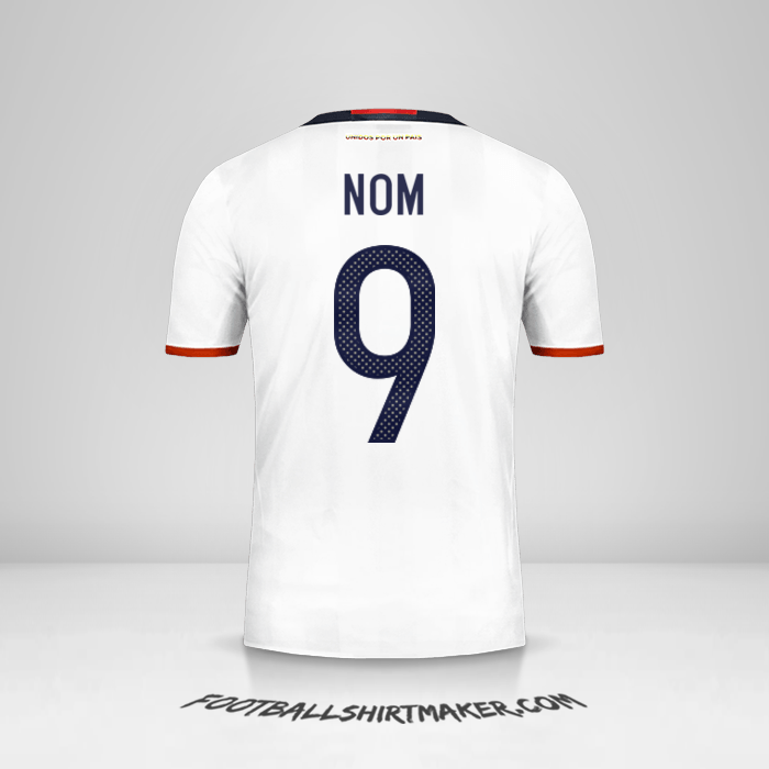 Maillot Colombie 2016 -  nom - 9