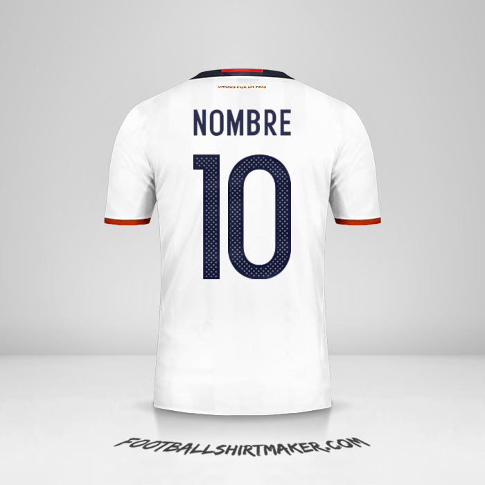 Camiseta Colombia 2016 -  nombre - 10