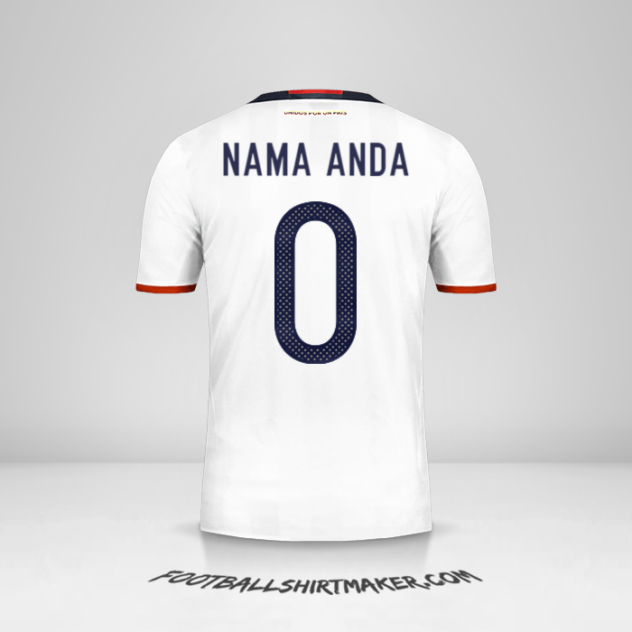Jersey Kolombia 2016 -  nama anda - 0