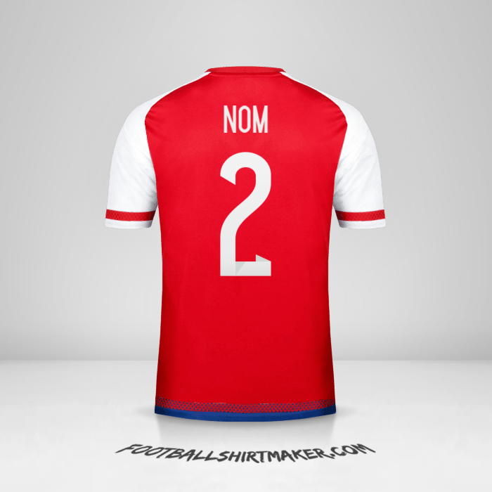 Maillot Paraguay 2015/17 -  nom - 2