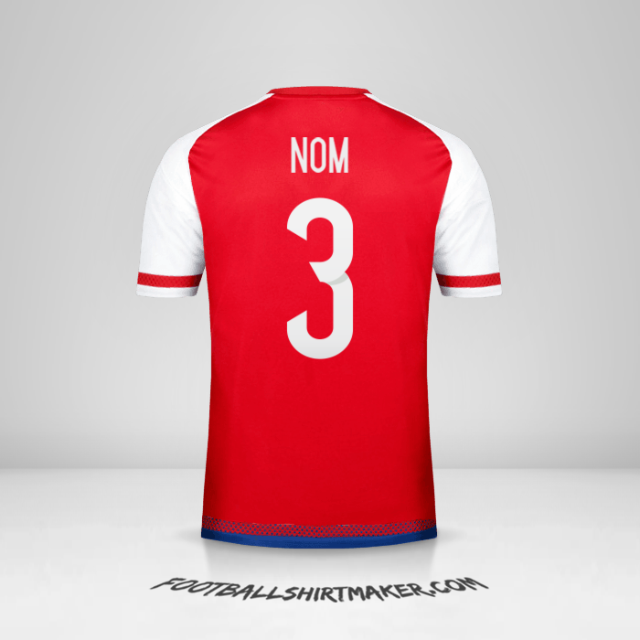Maillot Paraguay 2015/17 -  nom - 3