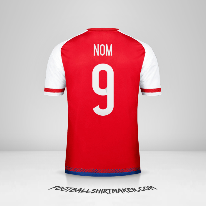 Maillot Paraguay 2015/17 -  nom - 9