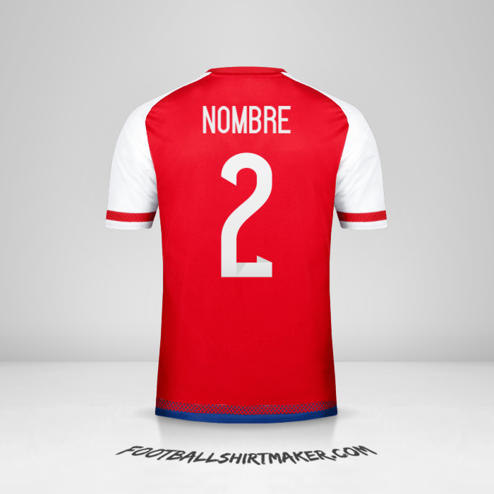 Jersey Paraguay 2015/17 -  nombre - 2