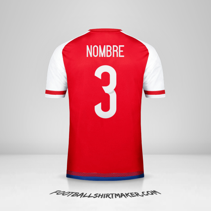 Jersey Paraguay 2015/17 -  nombre - 3