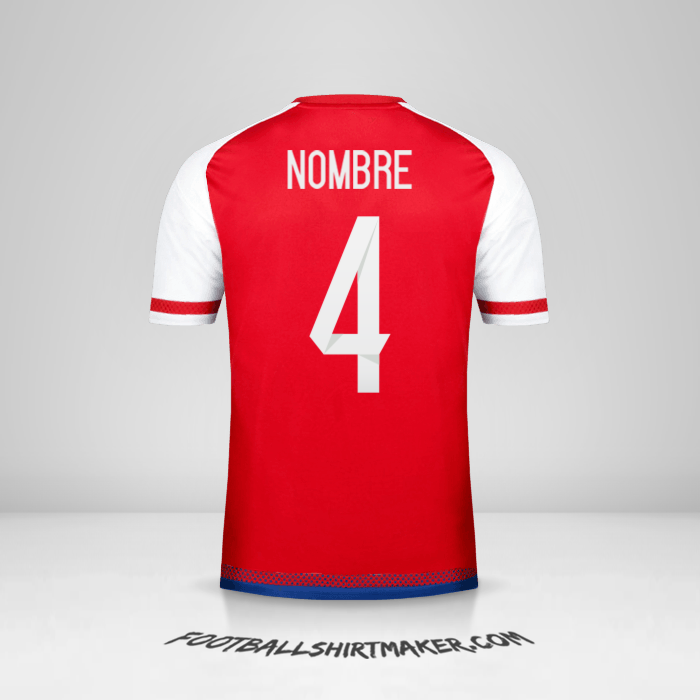 Jersey Paraguay 2015/17 -  nombre - 4