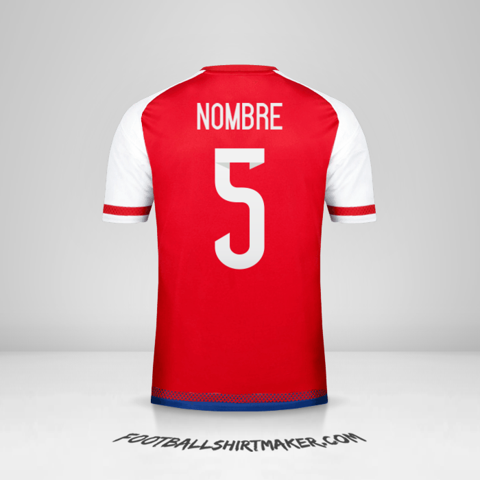 Jersey Paraguay 2015/17 -  nombre - 5