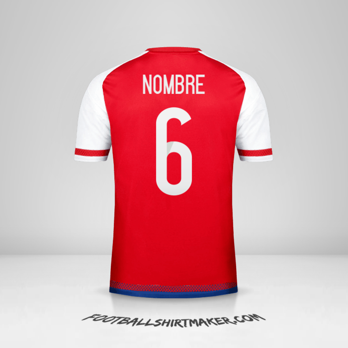 Camiseta Paraguay 2015/17 -  nombre - 6