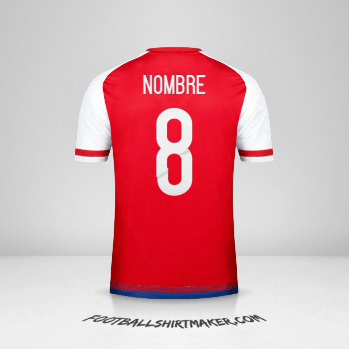 Jersey Paraguay 2015/17 -  nombre - 8