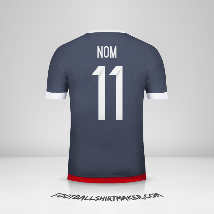 Maillot Paraguay 2015/18 Extérieur -  nom - 11