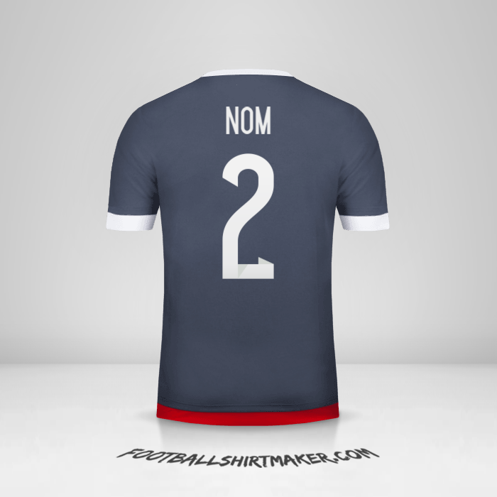 Maillot Paraguay 2015/18 Extérieur -  nom - 2
