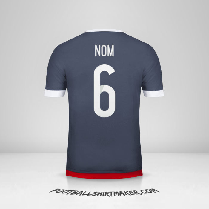 Maillot Paraguay 2015/18 Extérieur -  nom - 6