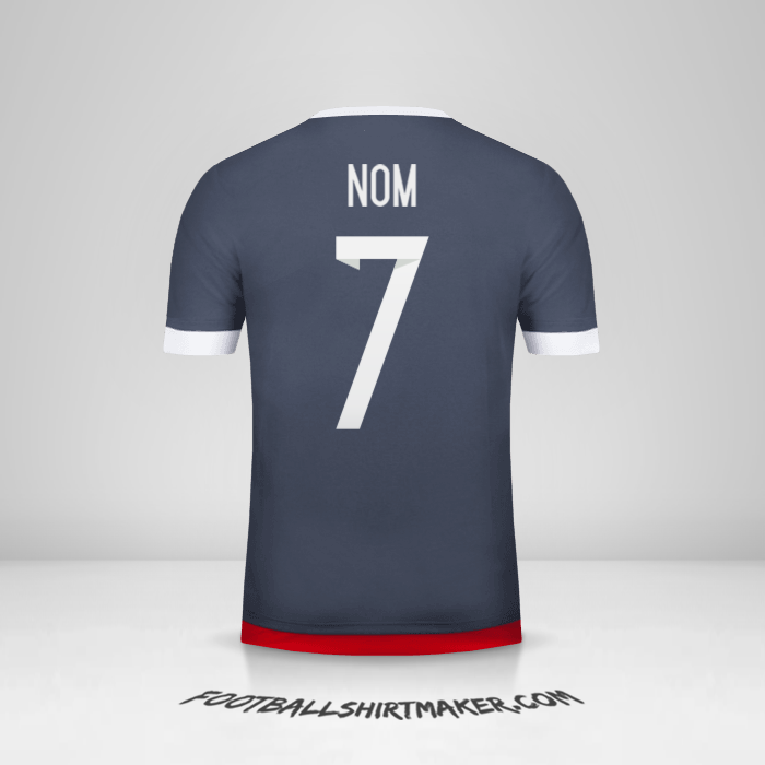 Maillot Paraguay 2015/18 Extérieur -  nom - 7