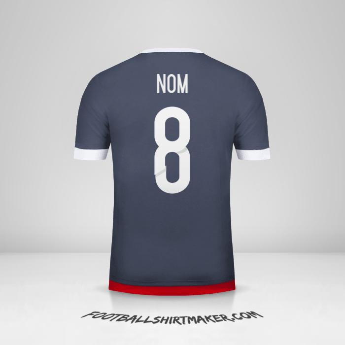 Maillot Paraguay 2015/18 Extérieur -  nom - 8