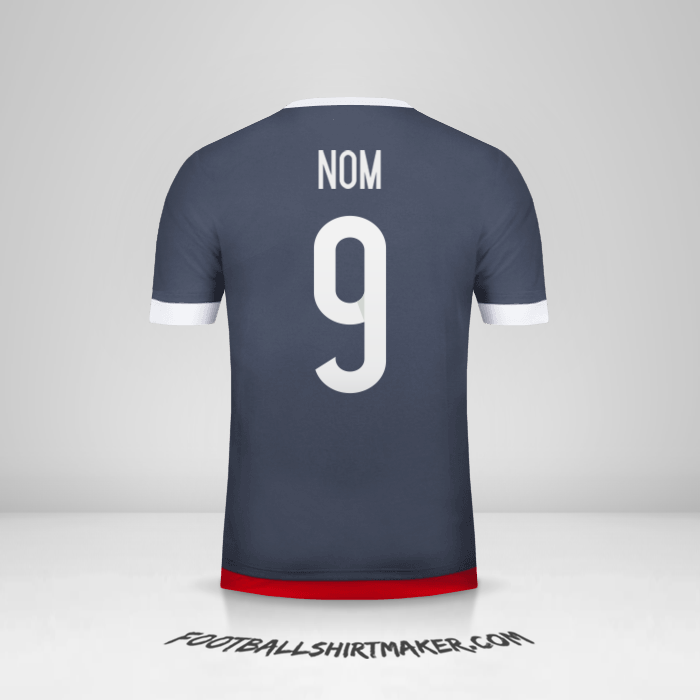 Maillot Paraguay 2015/18 Extérieur -  nom - 9