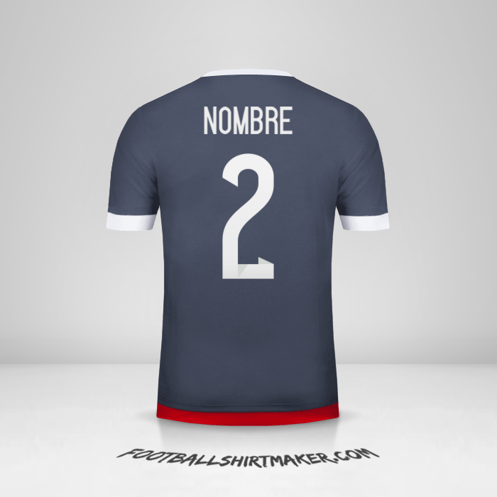 Jersey Paraguay 2015/18 Visita -  nombre - 2