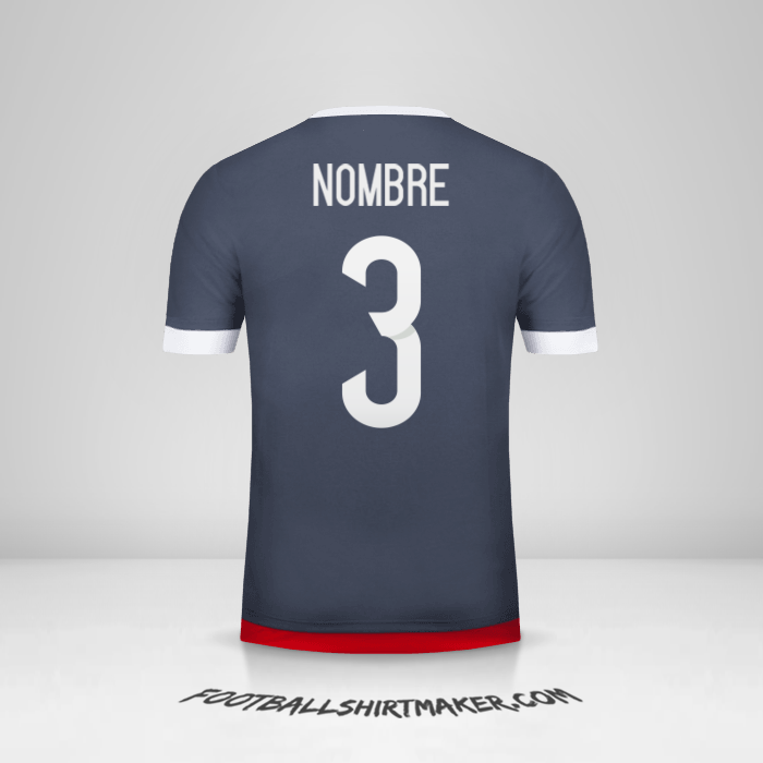 Jersey Paraguay 2015/18 Visita -  nombre - 3