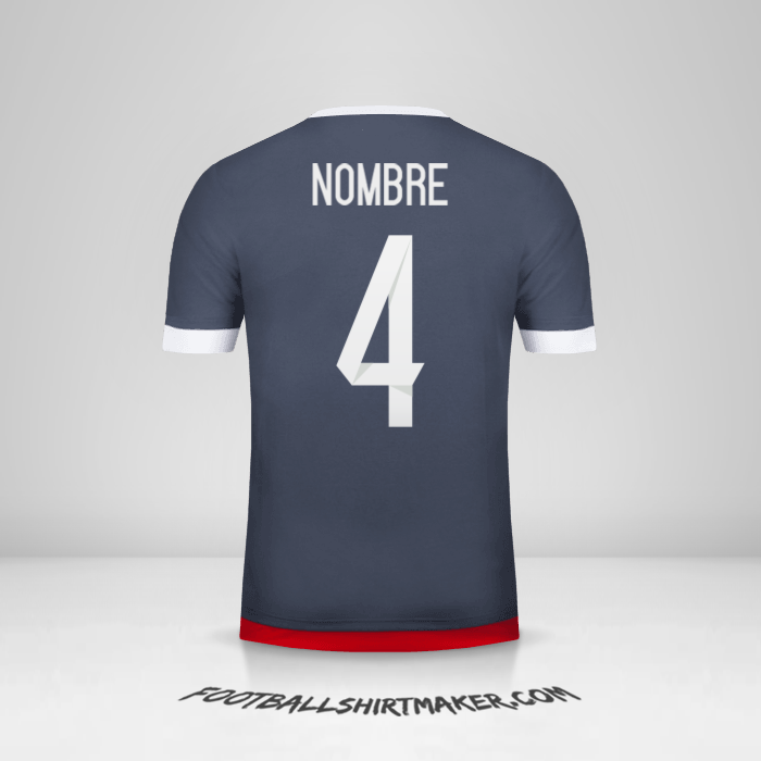 Jersey Paraguay 2015/18 Visita -  nombre - 4