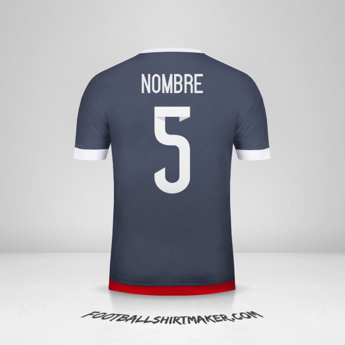 Camiseta Paraguay 2015/18 Visita -  nombre - 5