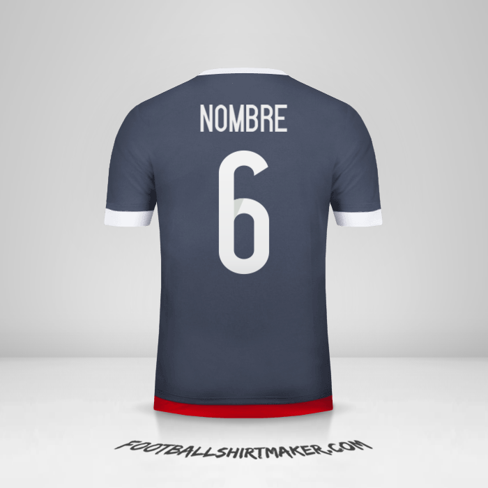 Jersey Paraguay 2015/18 Visita -  nombre - 6