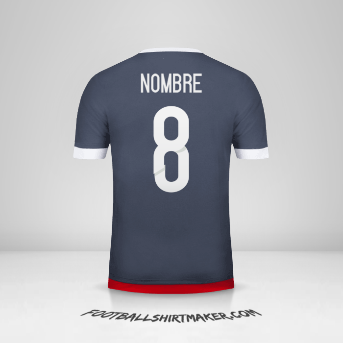 Jersey Paraguay 2015/18 Visita -  nombre - 8