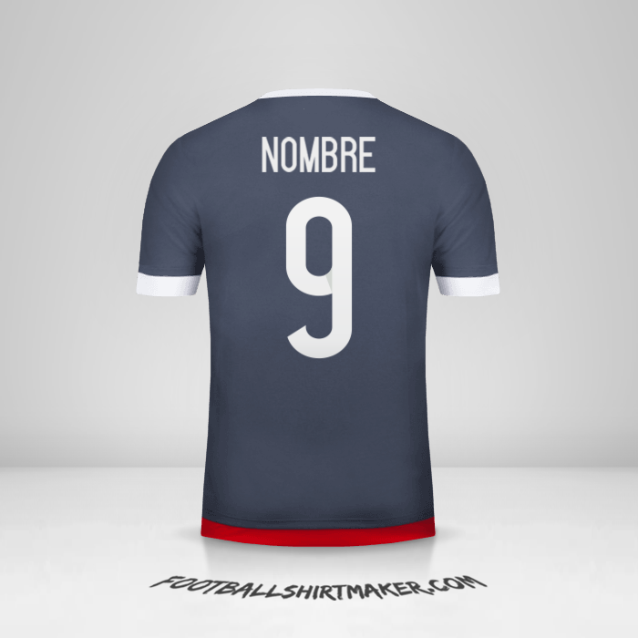Jersey Paraguay 2015/18 Visita -  nombre - 9