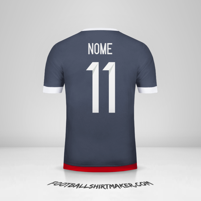 Camisa Paraguai 2015/18 Alternativa -  nome - 11