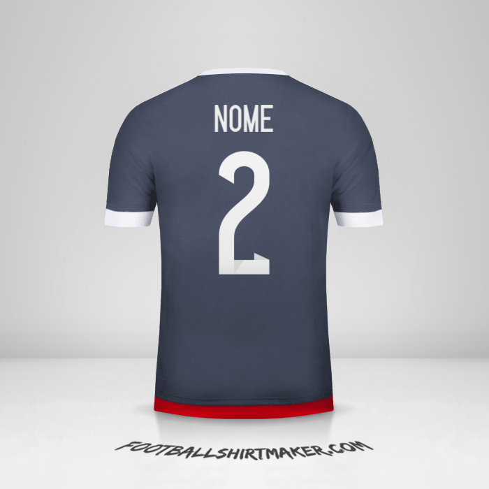Maglia Paraguay 2015/18 Seconda -  nome - 2