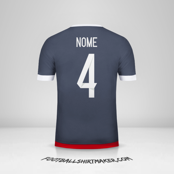 Maglia Paraguay 2015/18 Seconda -  nome - 4