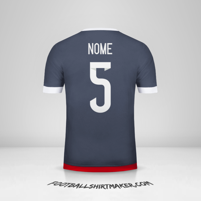 Camisa Paraguai 2015/18 Alternativa -  nome - 5