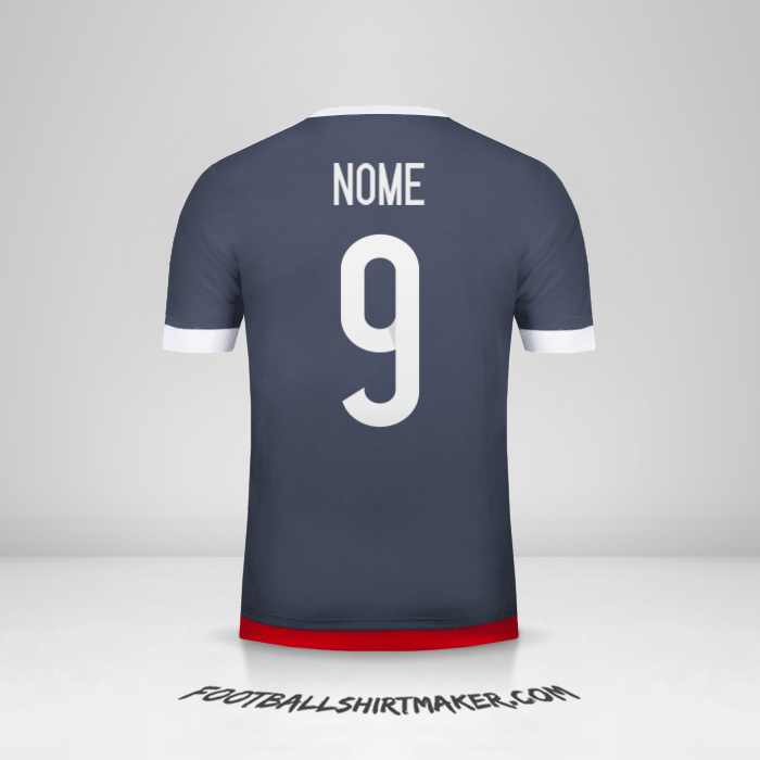 Maglia Paraguay 2015/18 Seconda -  nome - 9