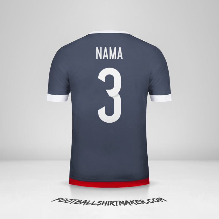 Jersey Paraguay 2015/18 Alternatif -  nama - 3