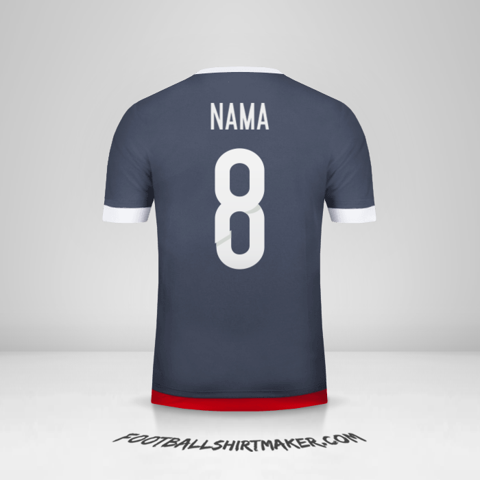 Jersey Paraguay 2015/18 Alternatif -  nama - 8