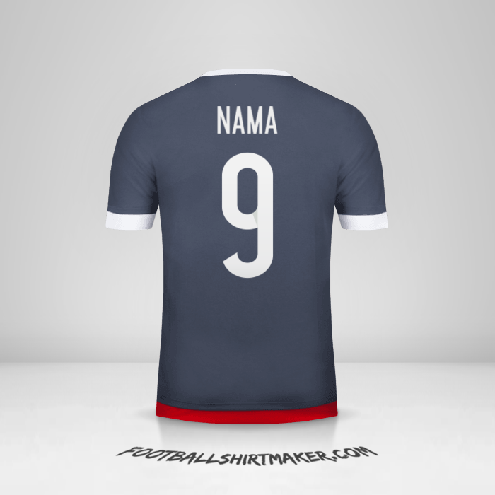 Jersey Paraguay 2015/18 Alternatif -  nama - 9
