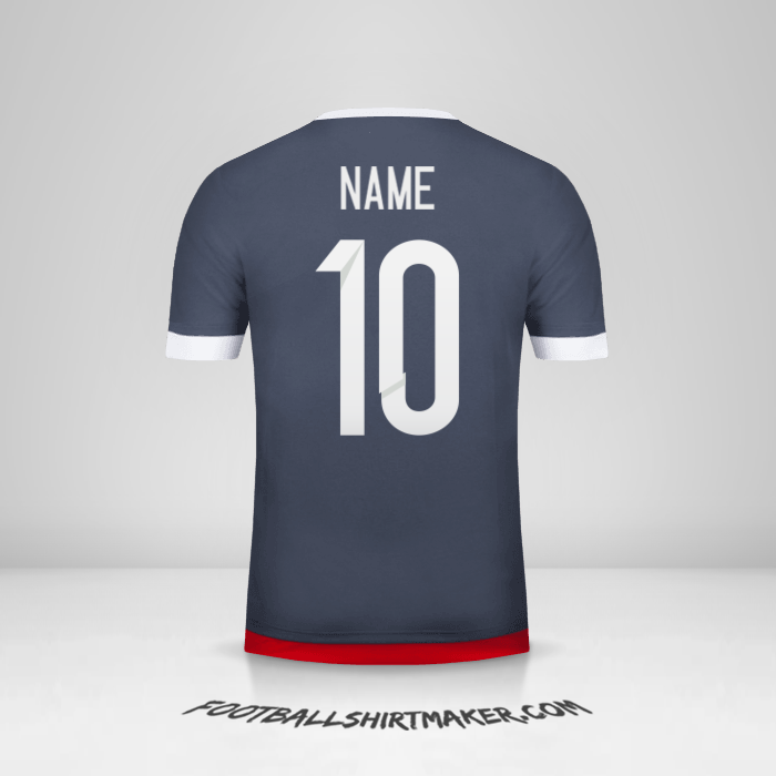Jersey Paraguay 2015/18 Away -  name - 10