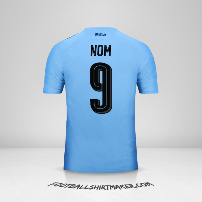 Maillot Uruguay 2016 -  nom - 9