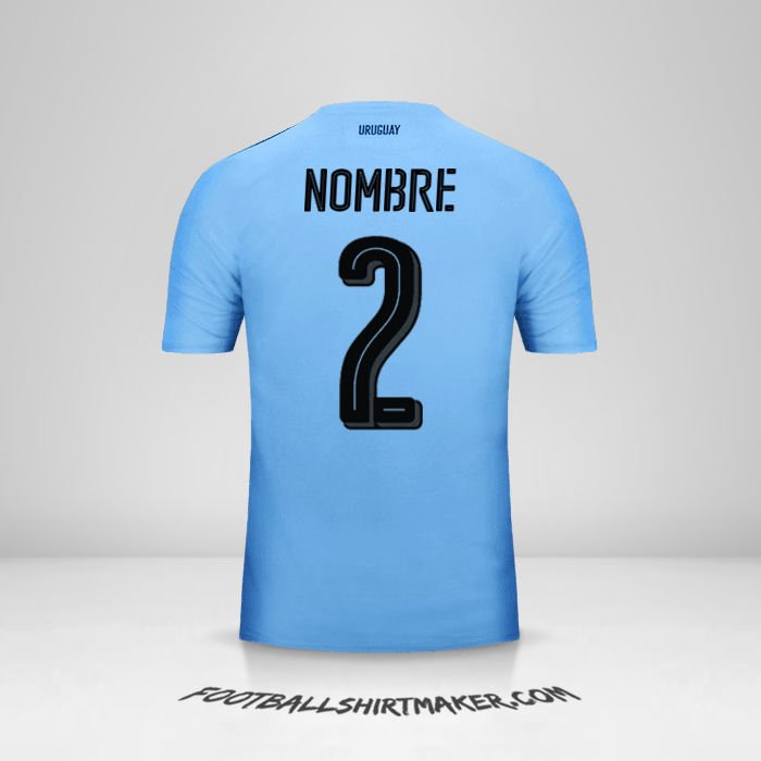 Camiseta Uruguay 2016 -  nombre - 2