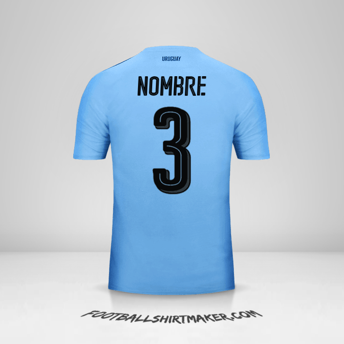 Jersey Uruguay 2016 -  nombre - 3