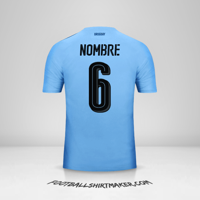 Jersey Uruguay 2016 -  nombre - 6
