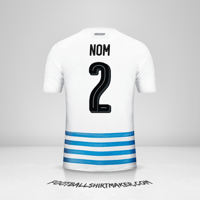 Maillot Uruguay 2016 Extérieur -  nom - 2